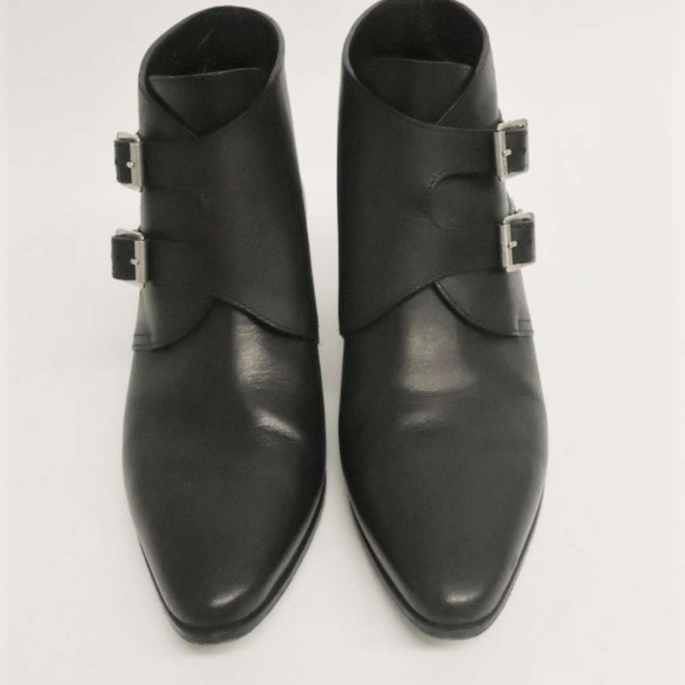 Saint Laurent Studded Double Monk Ankle Boots - Picture 2 of 8
